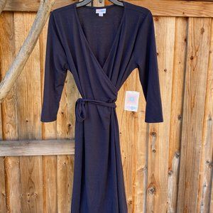 LAST CALL NWT LuLaRoe Michelle Wrap Dress BLUE